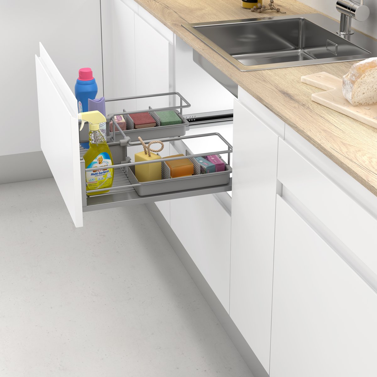 Under Sink Pull Out Basket Classic Gamma Fittings